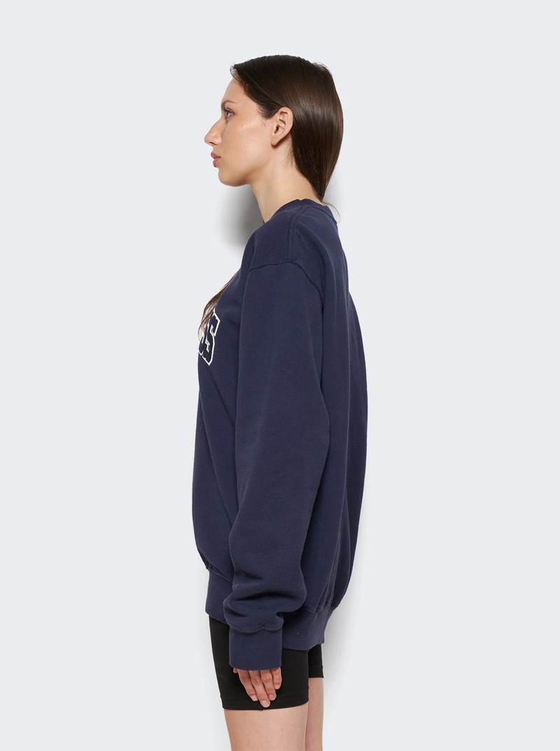 Wellness Boucle Crewneck Navy And White 4