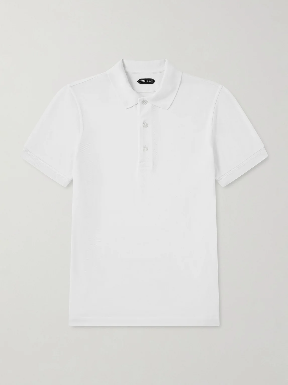Slim-Fit Lyocell and Cotton-Blend Piqué Polo Shirt - 1