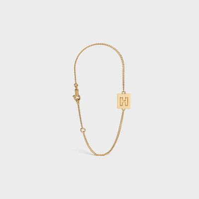 CELINE Alphabet H Bracelet in Brass outlook