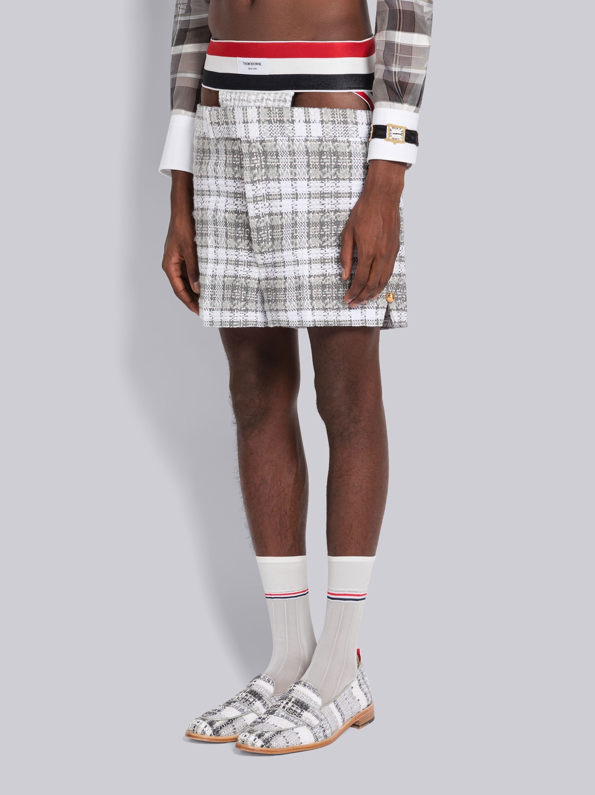 low-rise tweed shorts - 2