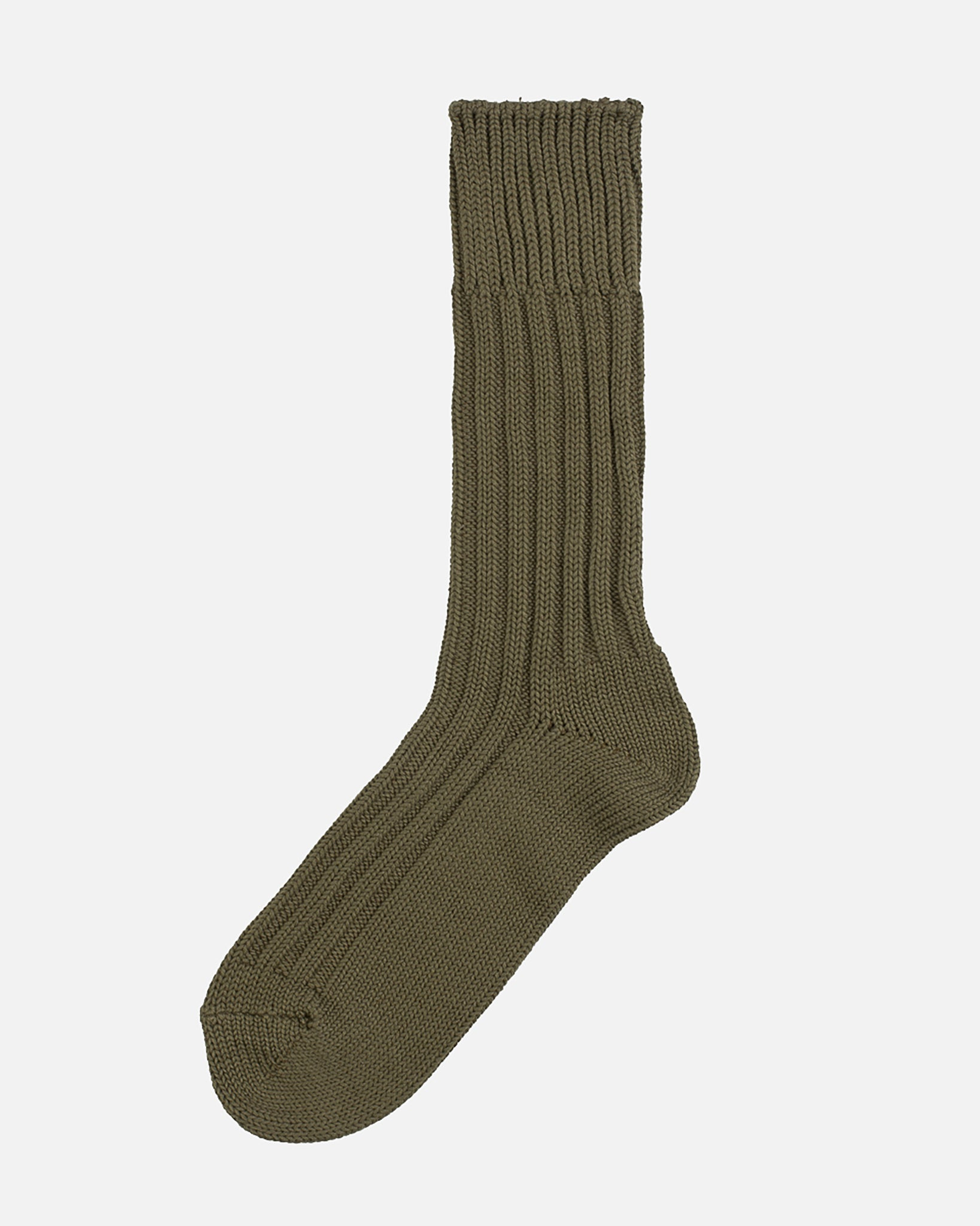 DEC-CAS-OLV Decka Cased Heavyweight Plain Socks - Olive - 3