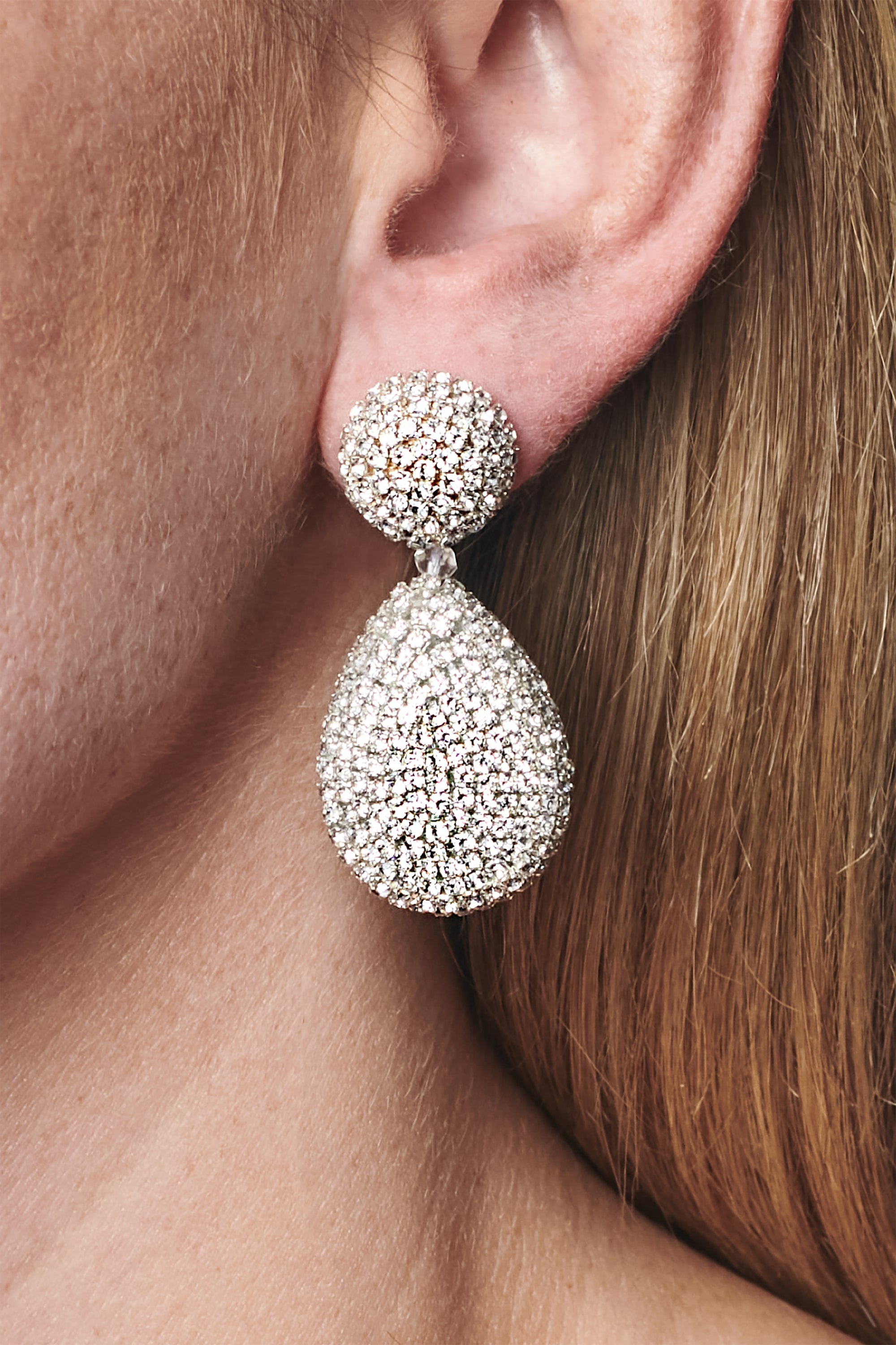 PIA EARRINGS - CLEAR CRYSTALS - 2