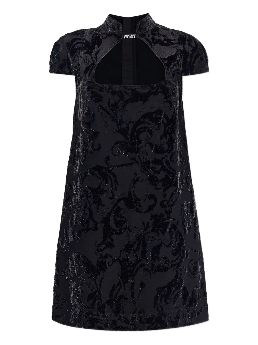 cut-out floral mini party dress - 1