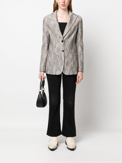 GIORGIO ARMANI single-breasted jacquard blazer outlook