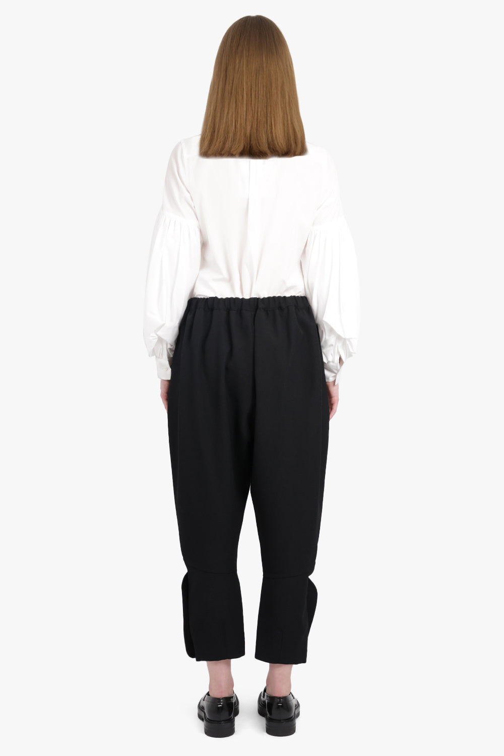 RUCHED BALLOON L/S BLOUSE | WHITE - 5