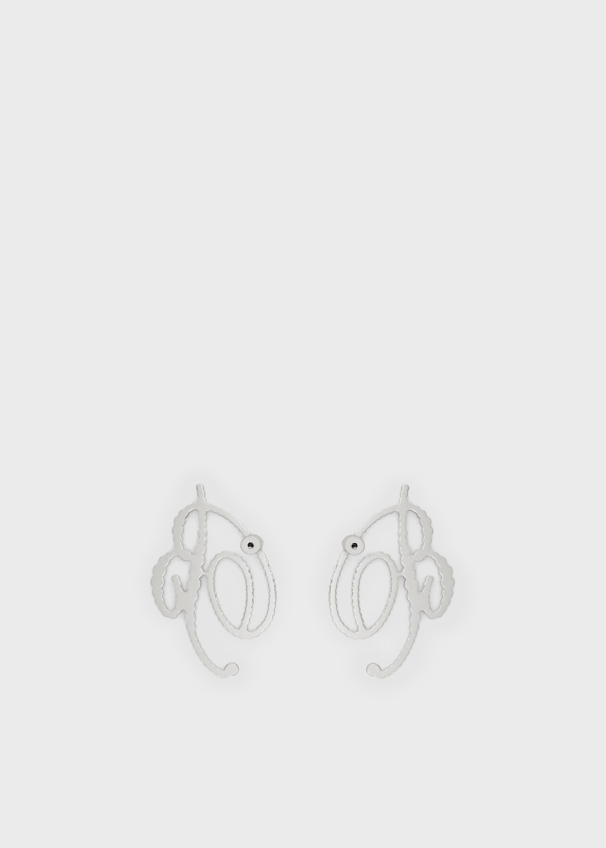 B MONOGRAM RHINESTONE EARRINGS - 2