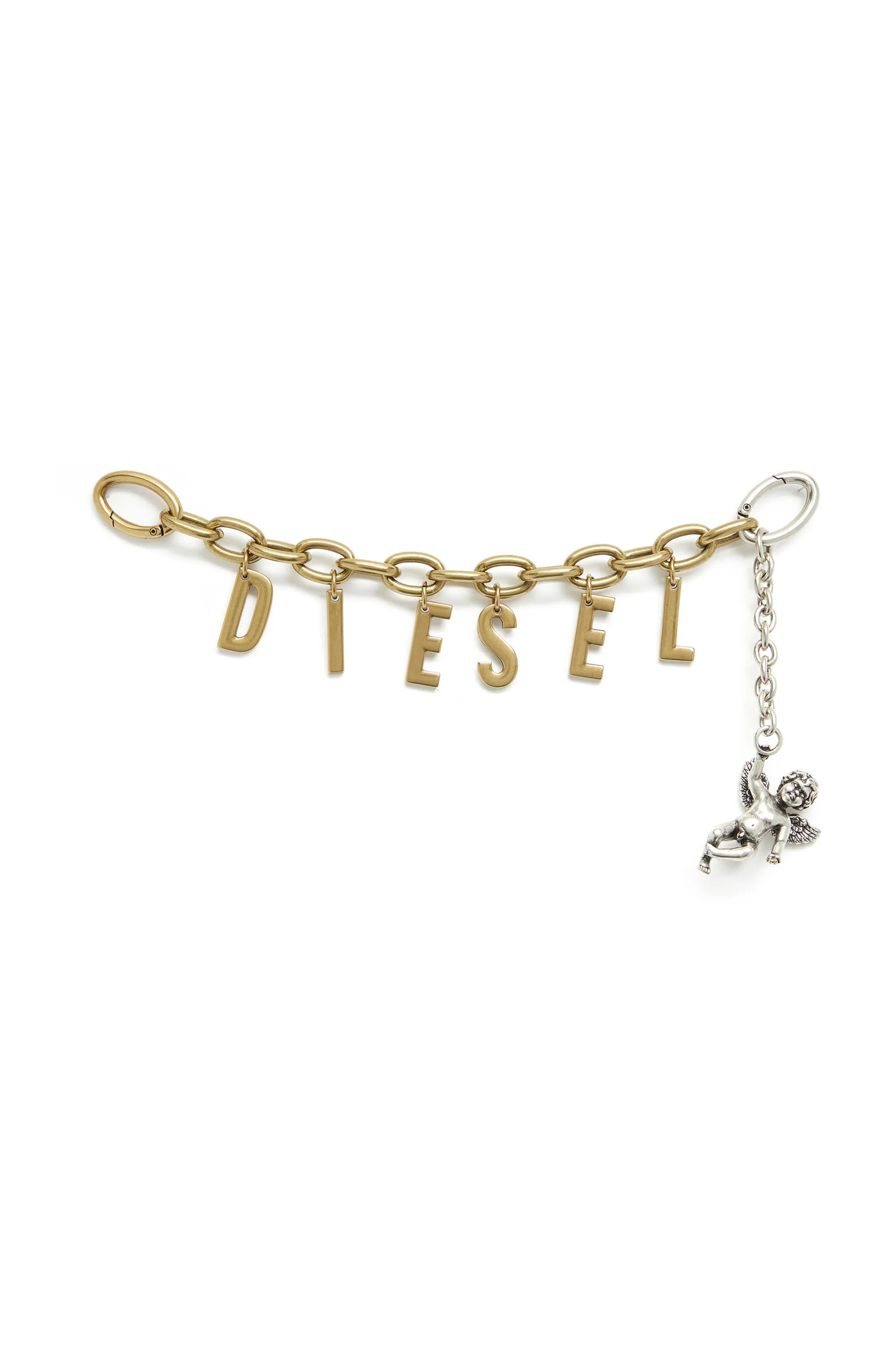 METAL LETTER CHARM WITH CHERUB - 1