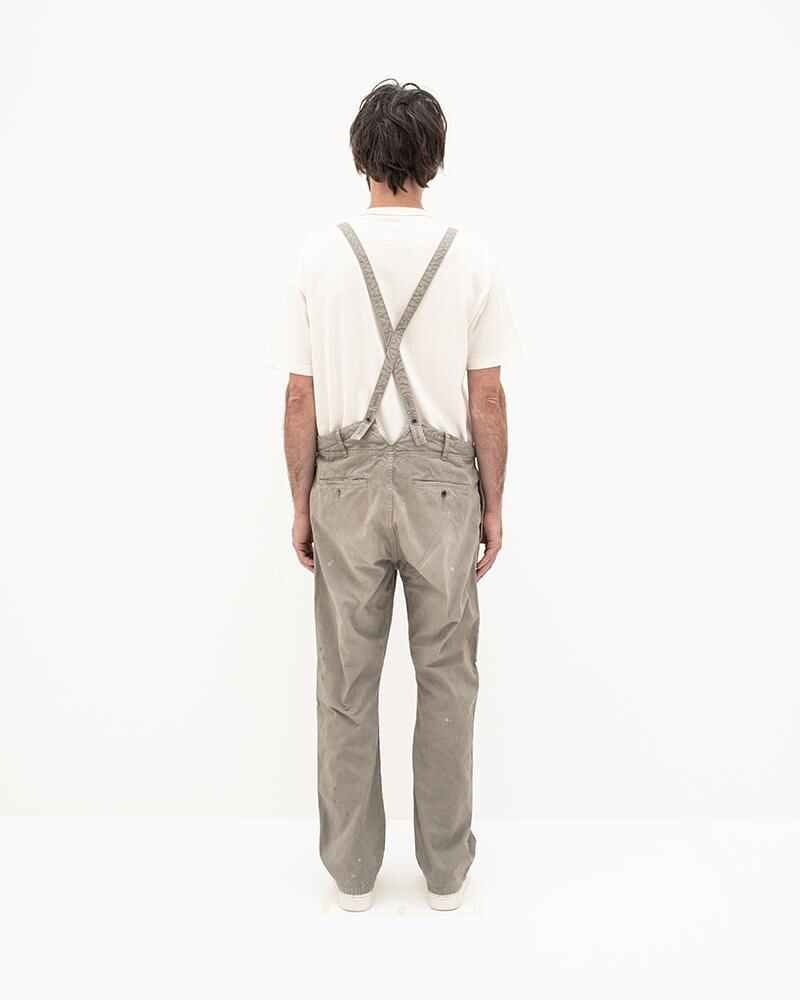 TRAVAILLER BRACES PANTS DMGD GREY - 4