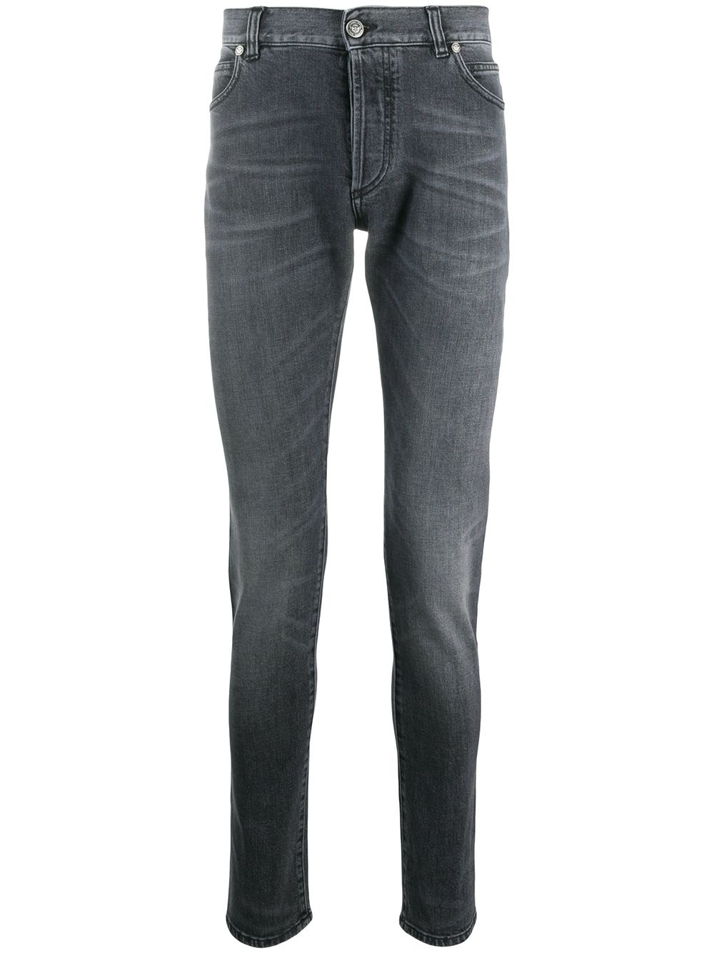 faded slim-fit jeans - 1