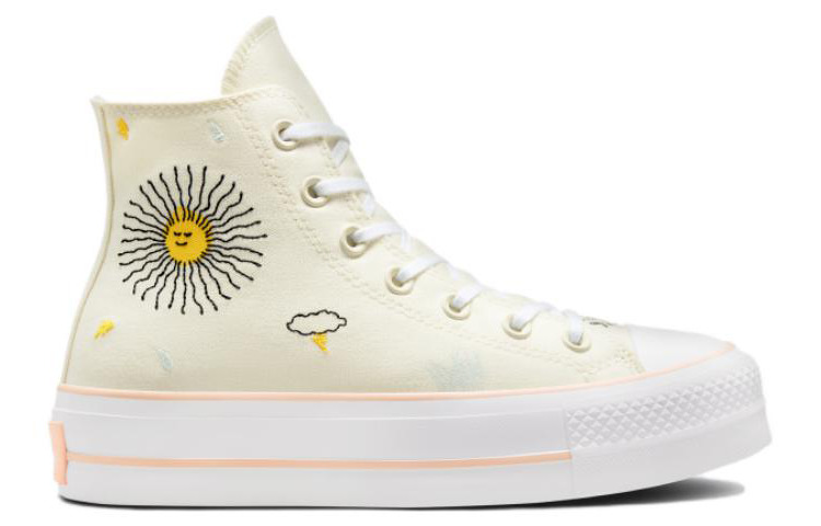 (WMNS) Converse Chuck Taylor All Star Lift HI Shoes 'Floral Embroidery' A03516C - 3