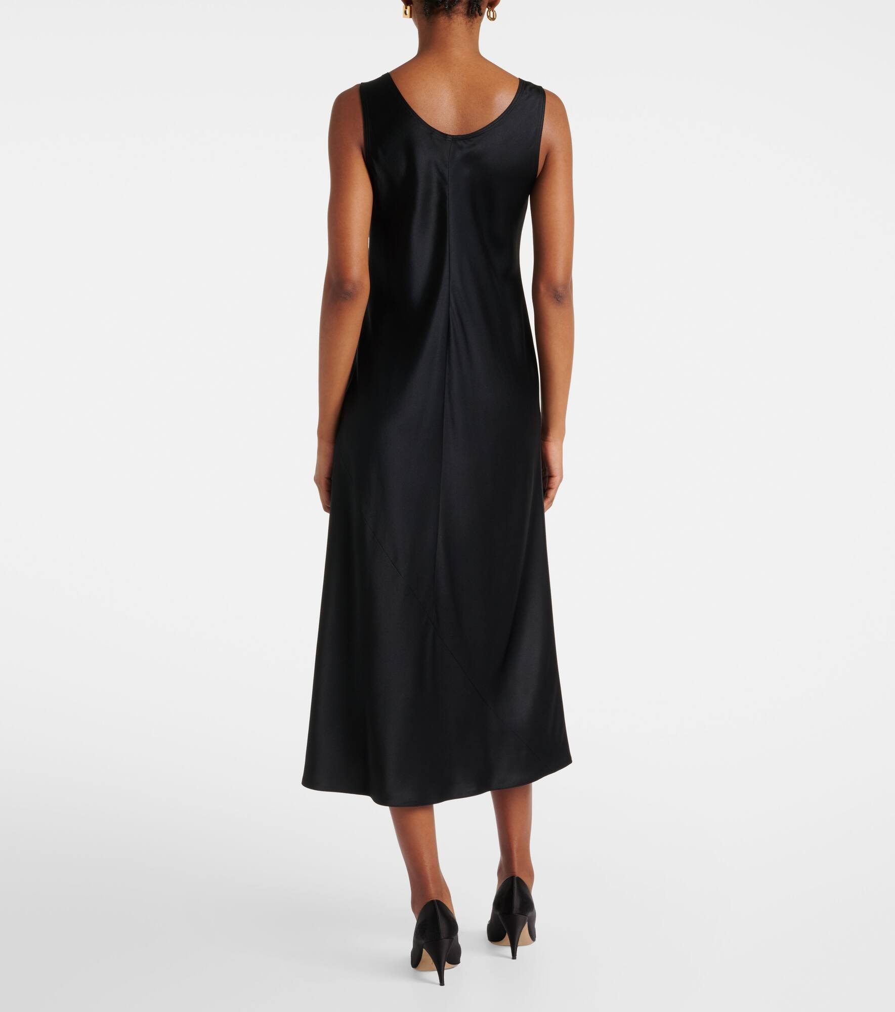 Banjo silk satin midi dress - 3