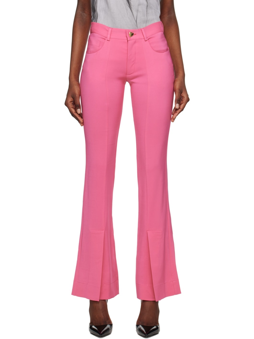 Pink Vented Trousers - 1