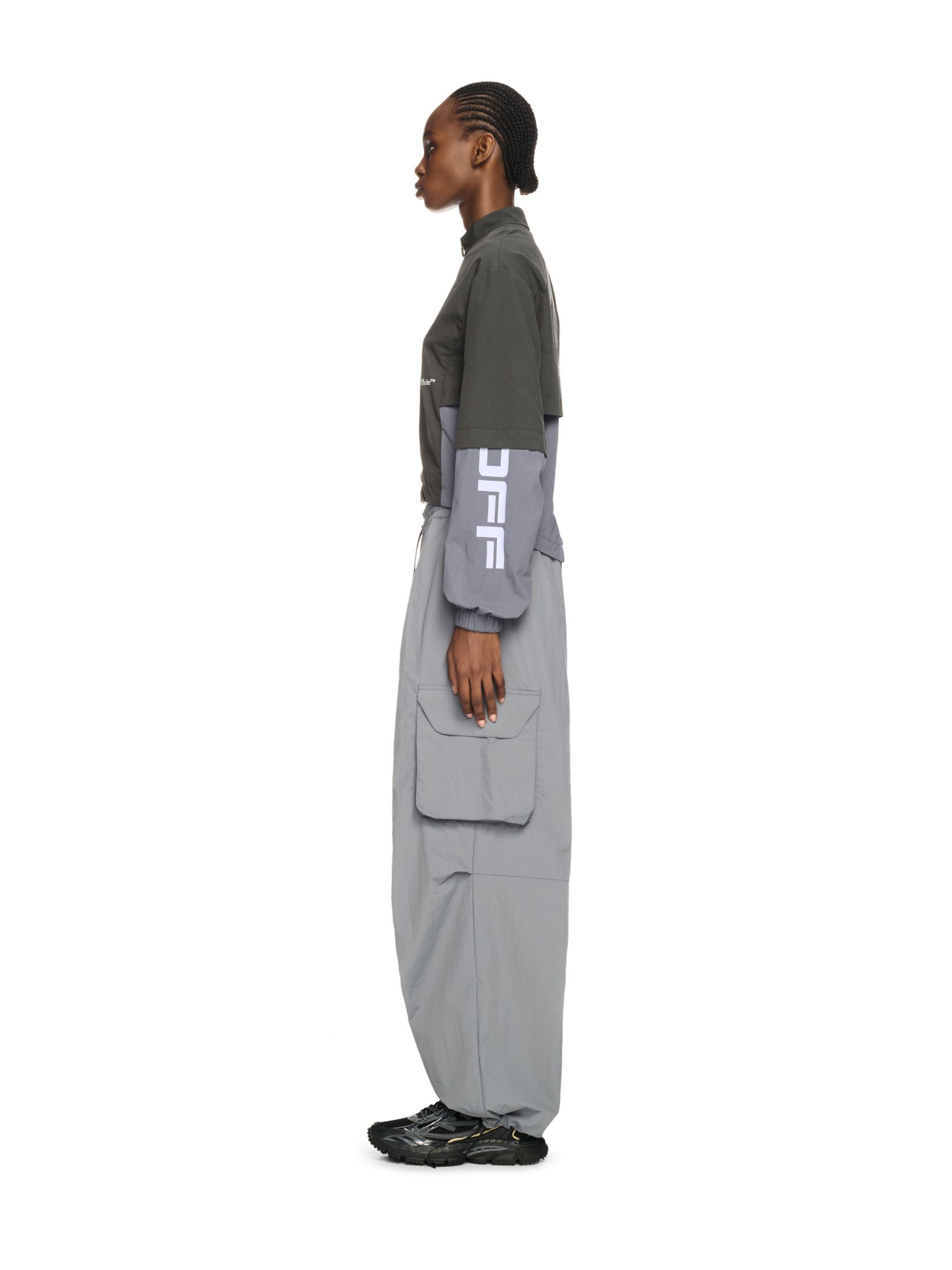Dark Gray Off Parachute Jacket - 4