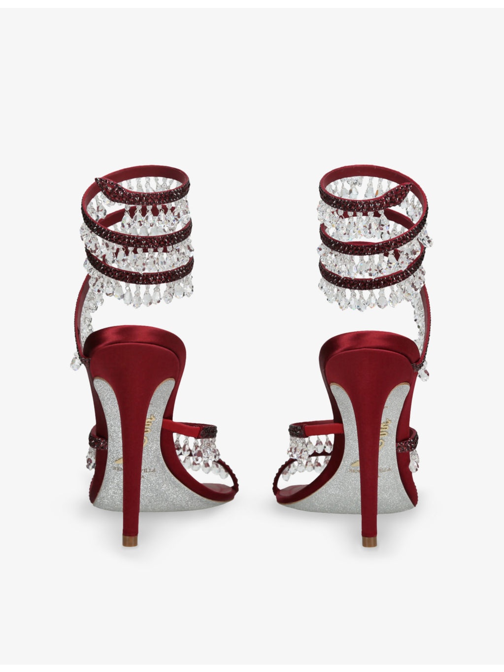 Chandelier 105 Crystal-Embellished Satin Heeled Sandals - 4