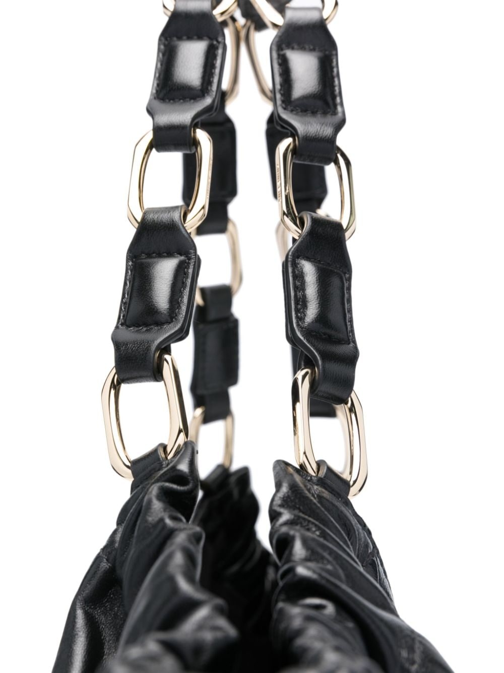 logo-embossed leather tote bag - 4
