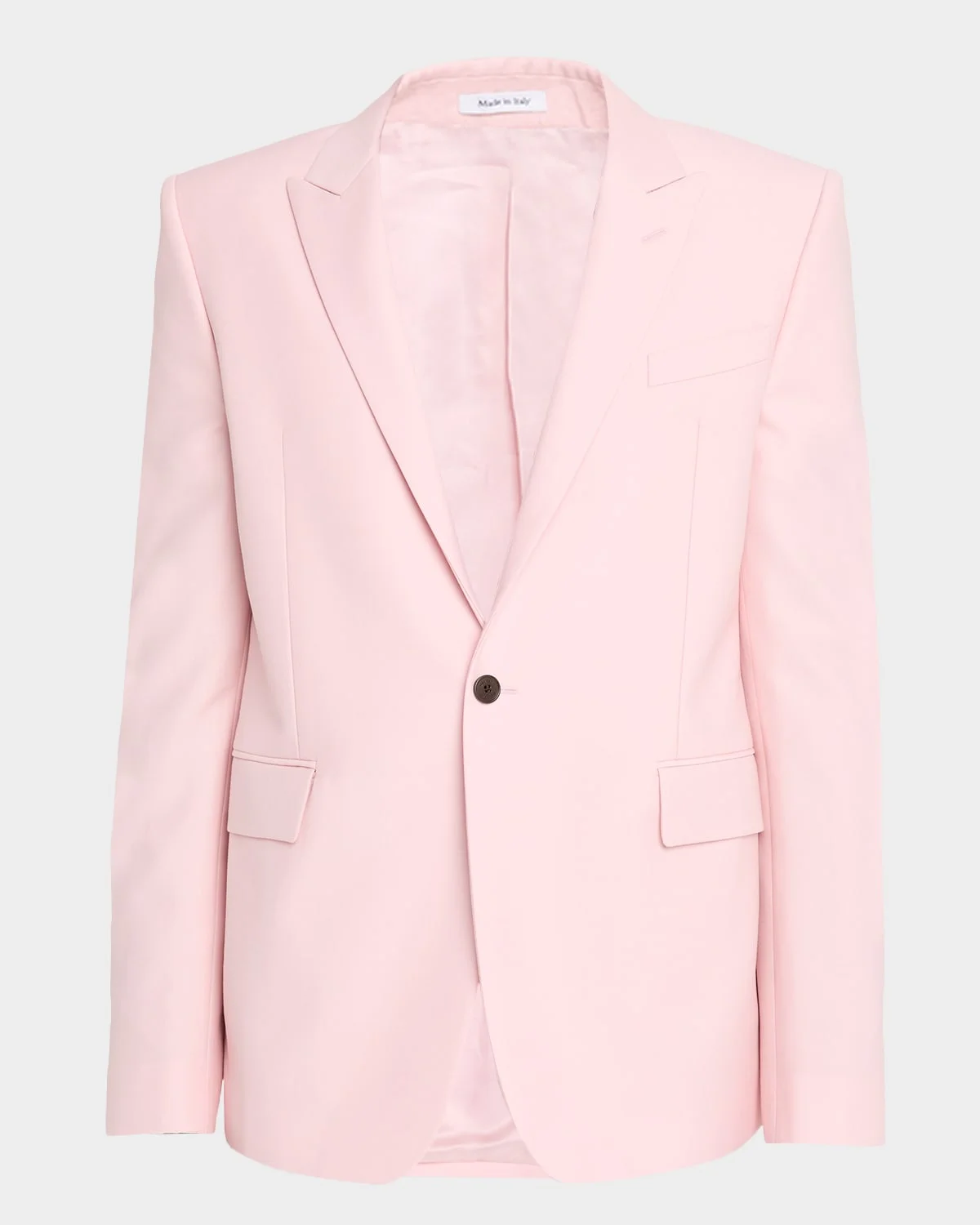 Men's Wool and Mohair Peak-Lapel Tuxedo Jacket - 1