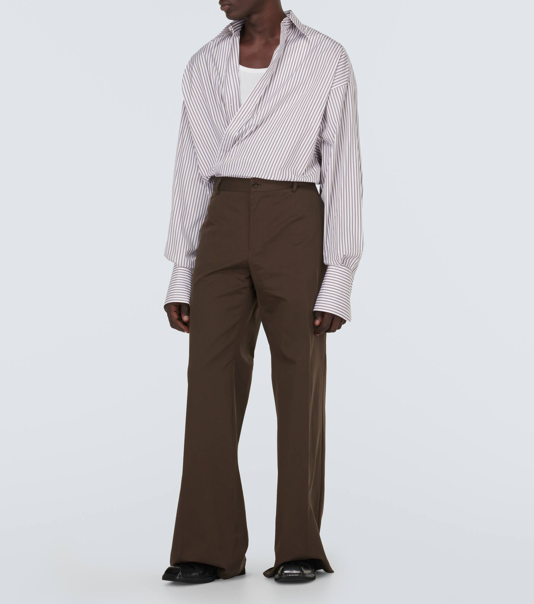 Striped cotton poplin shirt - 2