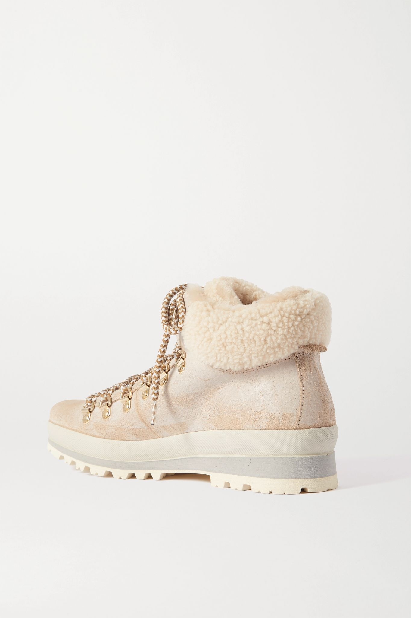 St. Anton shearling-lined nubuck ankle boots - 3