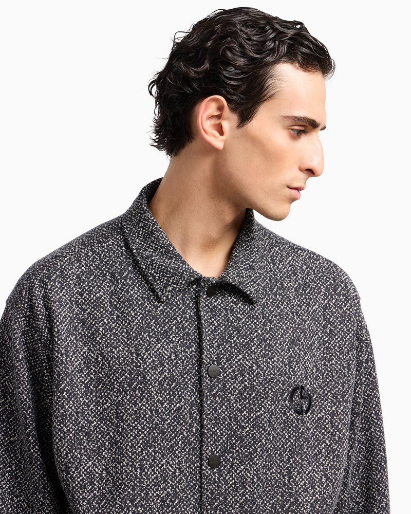 DENIM COLLECTION COTTON-JERSEY FLEECE AND CASHMERE BLOUSON 5