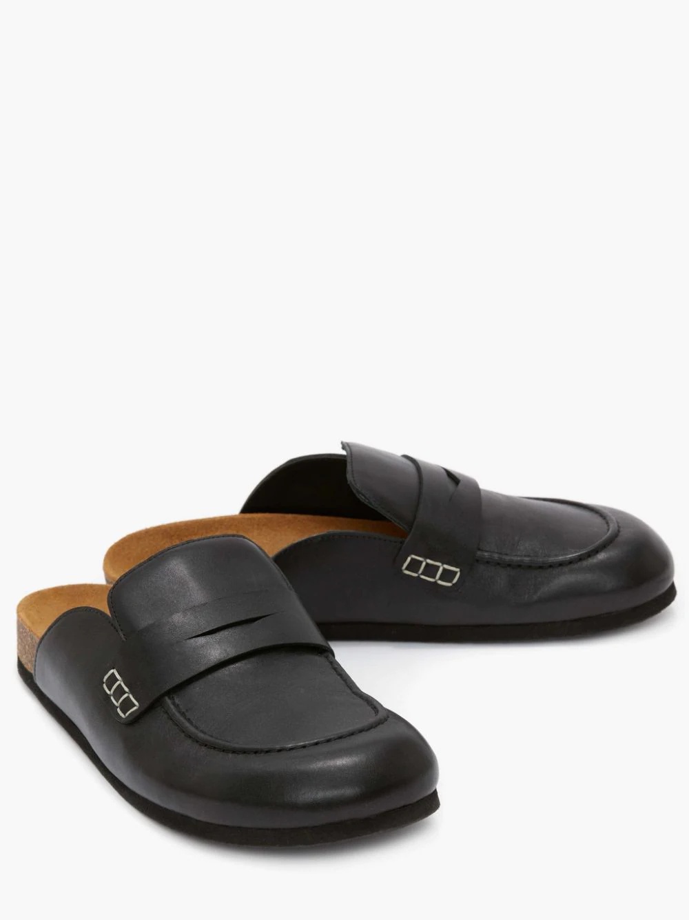WOMEN'S LEATHER LOAFER MULES - 2