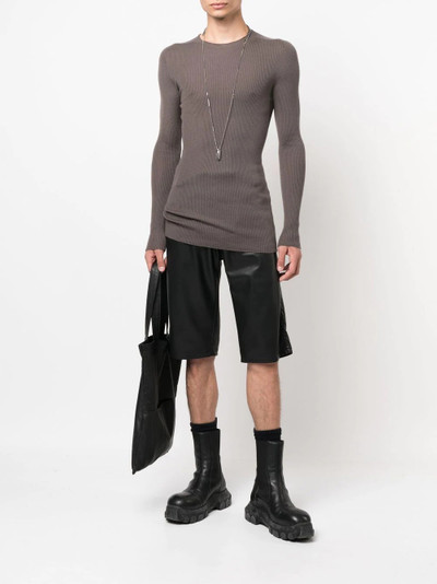 Rick Owens ribbed cashmere sweater outlook