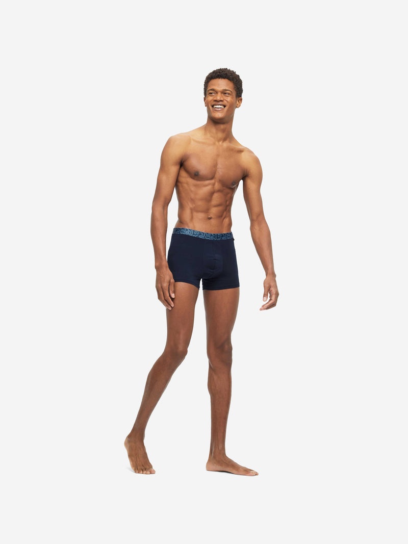Men's Boxer Briefs Band 55 Pima Cotton Stretch Navy - 3
