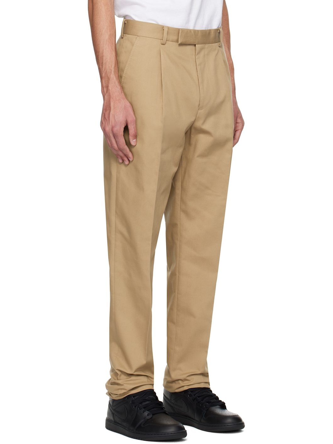 Tan Pleated Trousers - 2