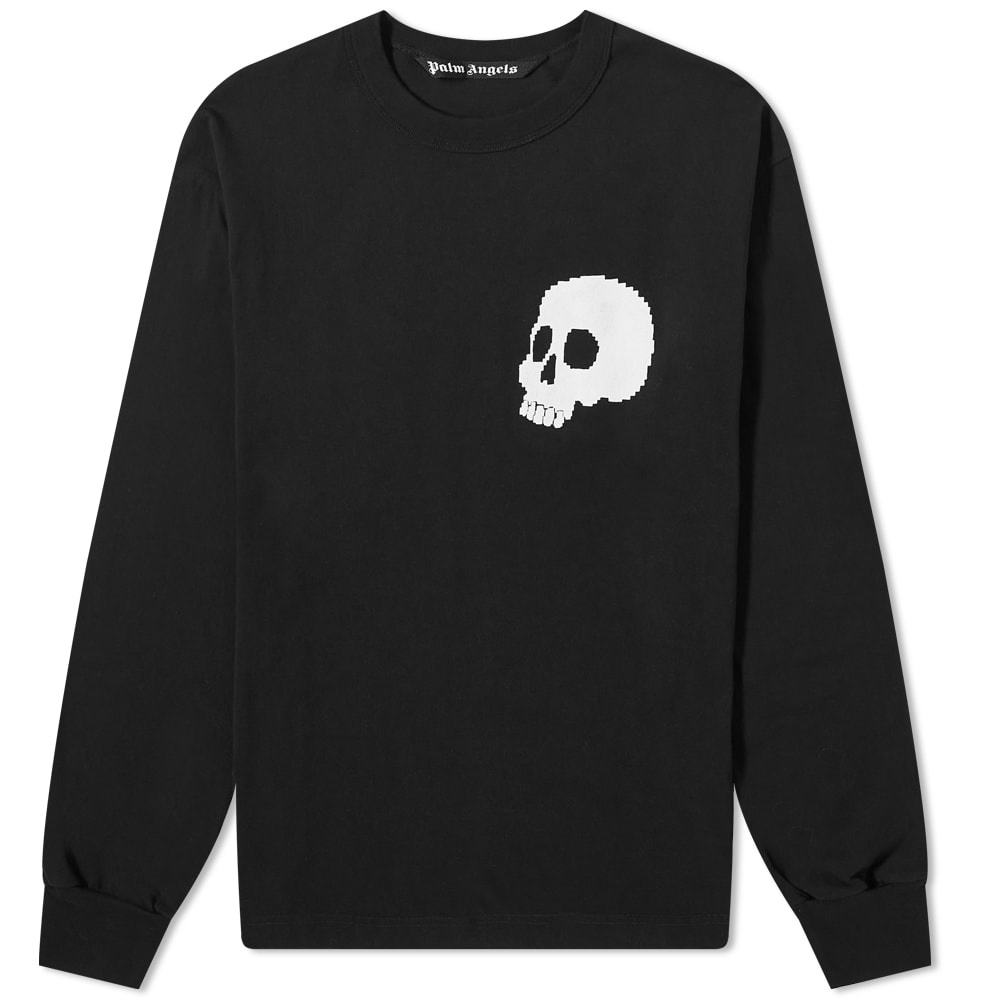 Palm Angels Long Sleeve Back Print Skull Tee - 7