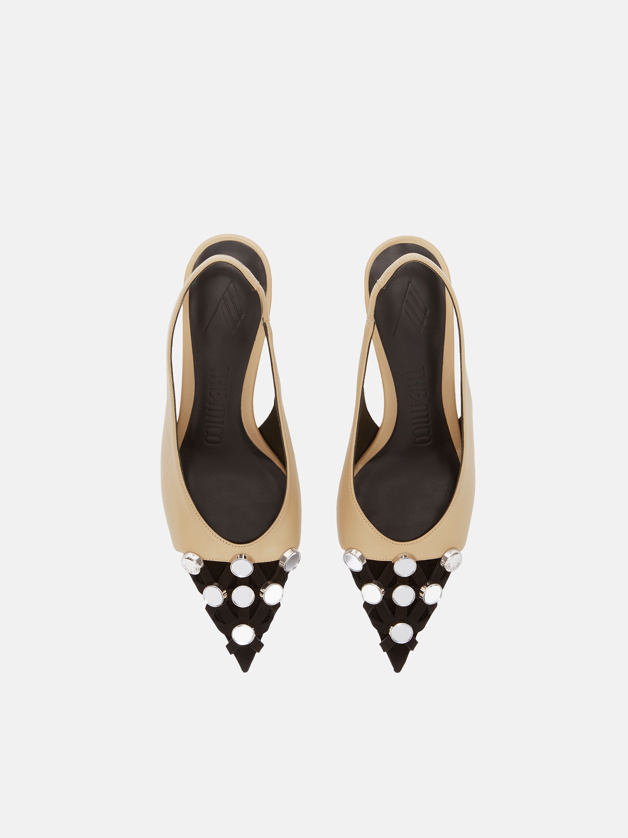 ''FIONA'' BEIGE AND BLACK SLINGBACK - 3