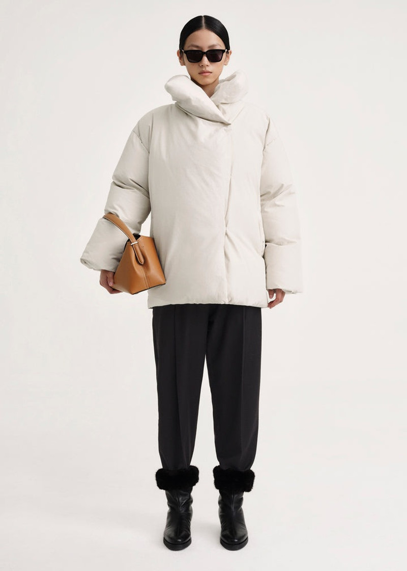 Totême Signature down jacket ivory outlook