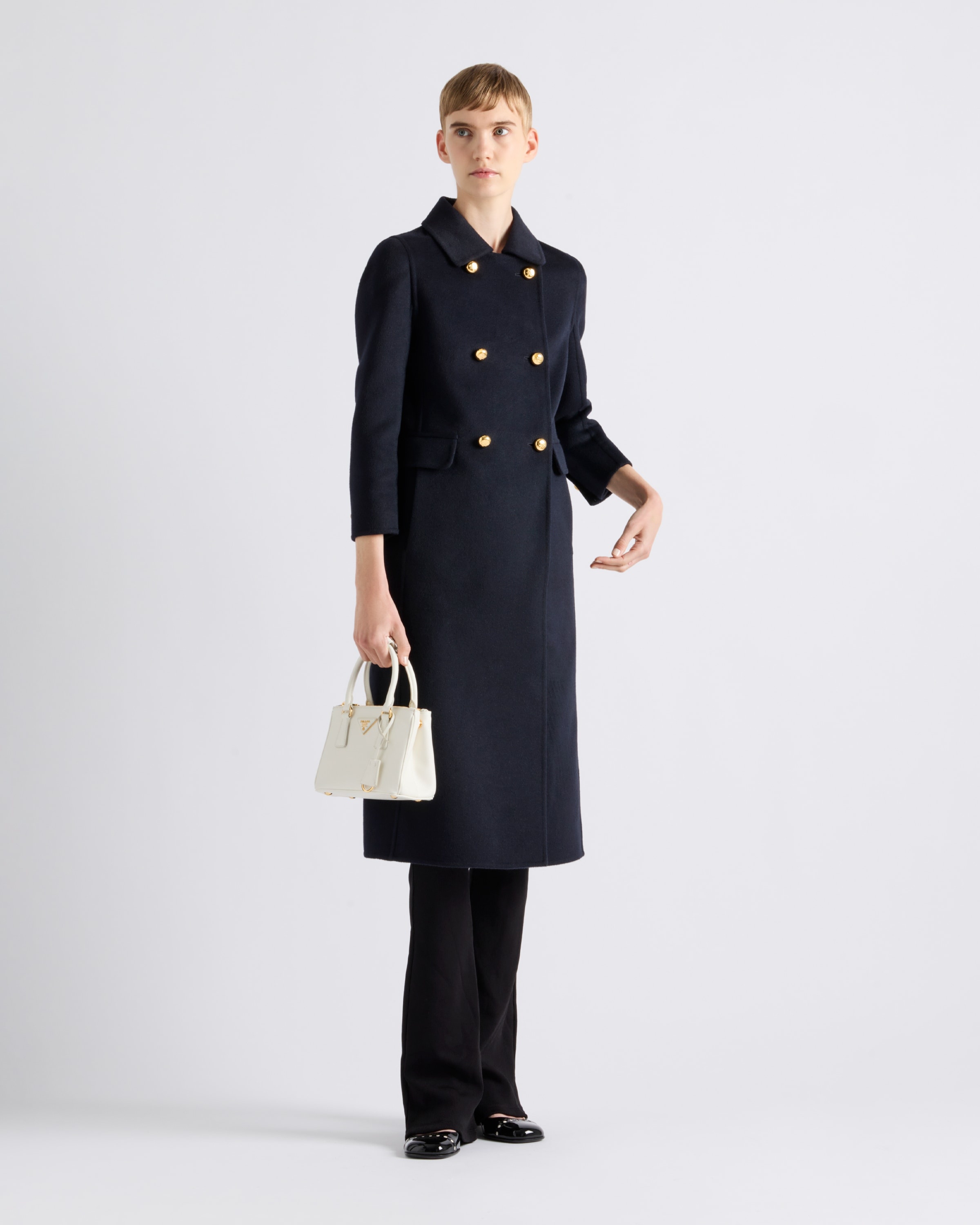 Double-breasted cashgora coat - 2