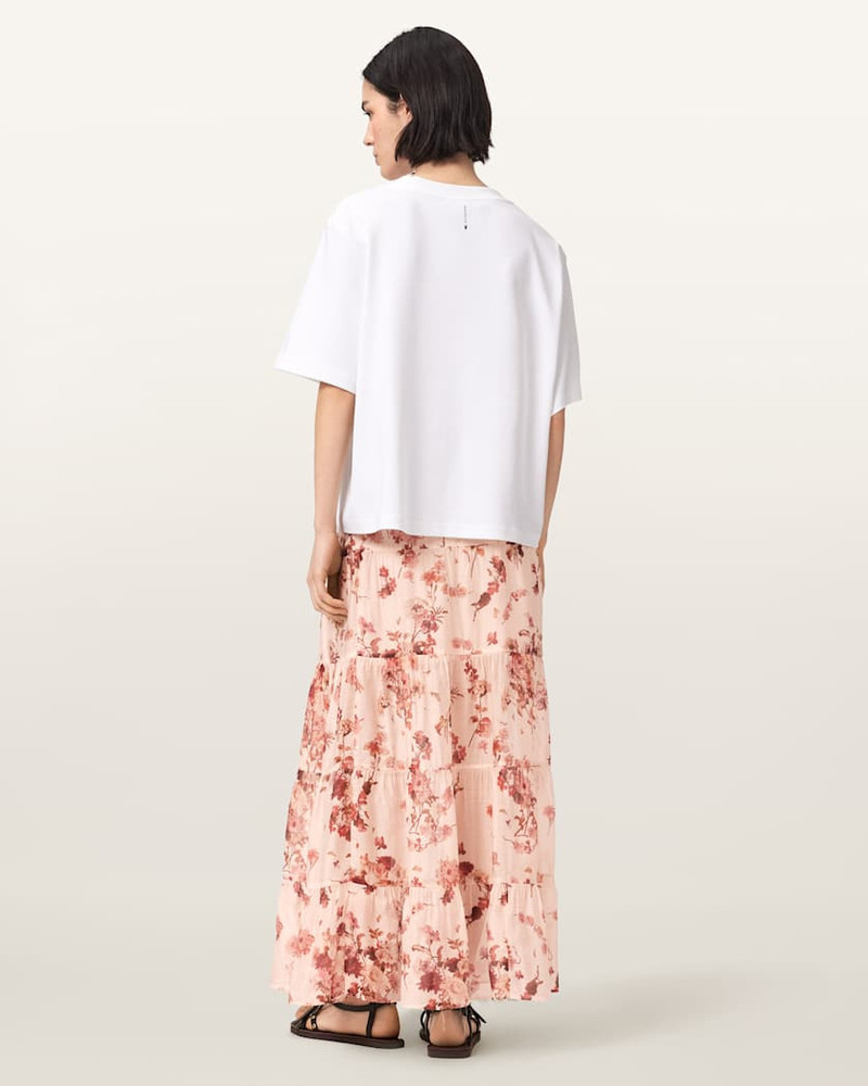 EVIA TIERED FLORAL MAXI SKIRT 6