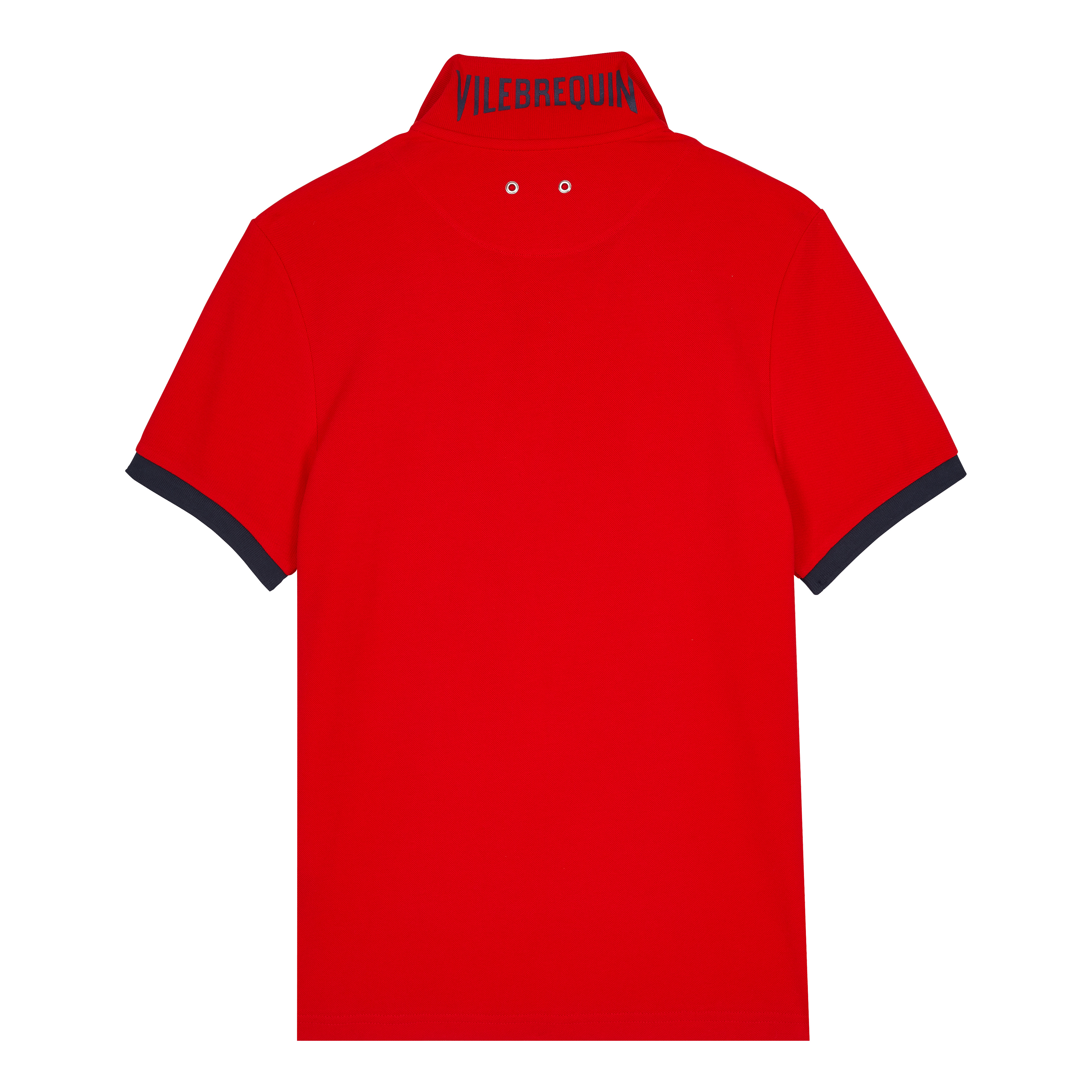 Men Cotton Pique Polo Shirt Solid - 2