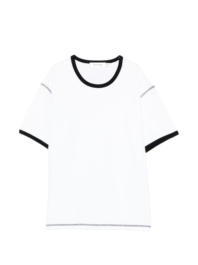 waffle trim T-shirt 1