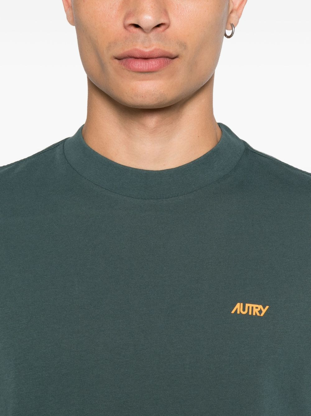 embroidered cotton T-shirt - 4