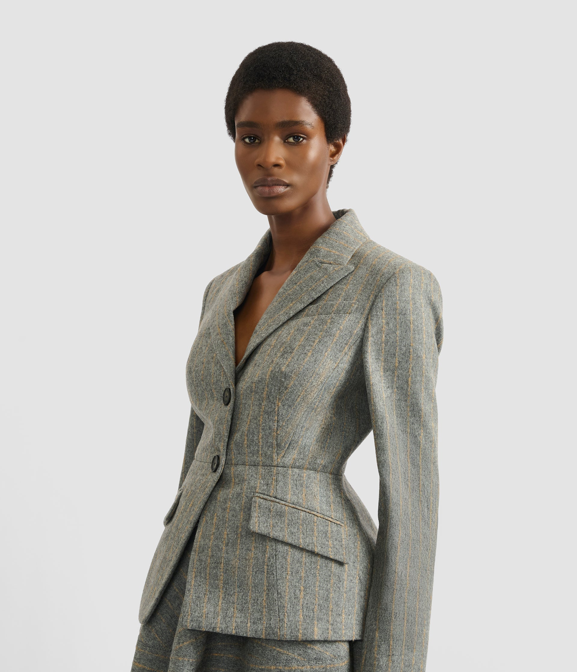 FITTED SINGLE BREASTED BLAZER - 5