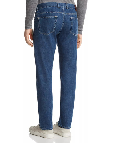 Canali Stretch New Straight Fit Jeans in Blue Denim outlook