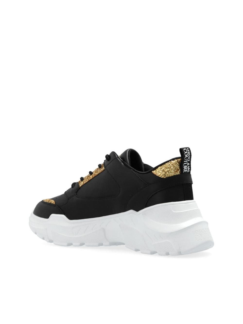 logo-patch glitter-detailing sneakers - 5