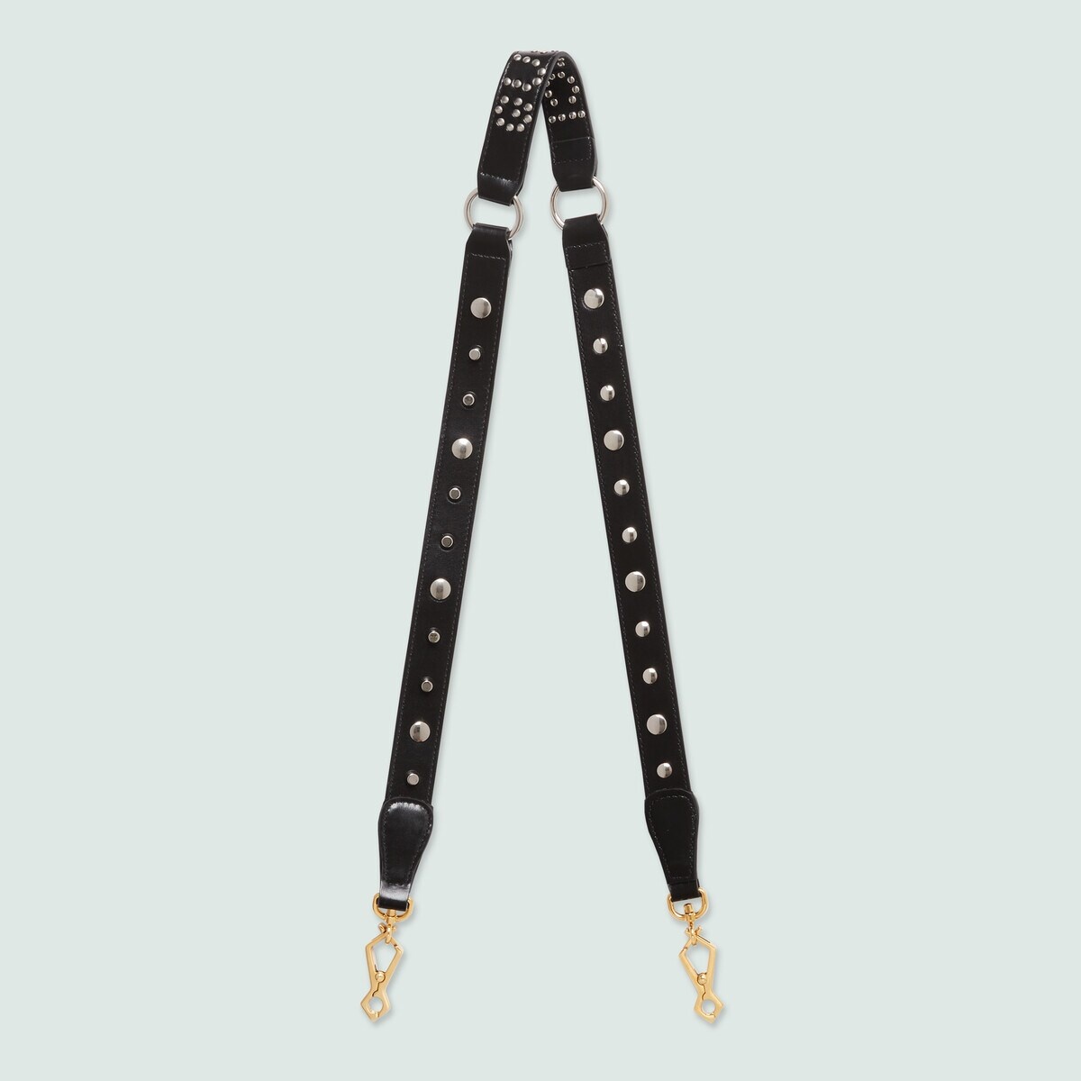 Thin studded 'Gucci' shoulder strap - 1