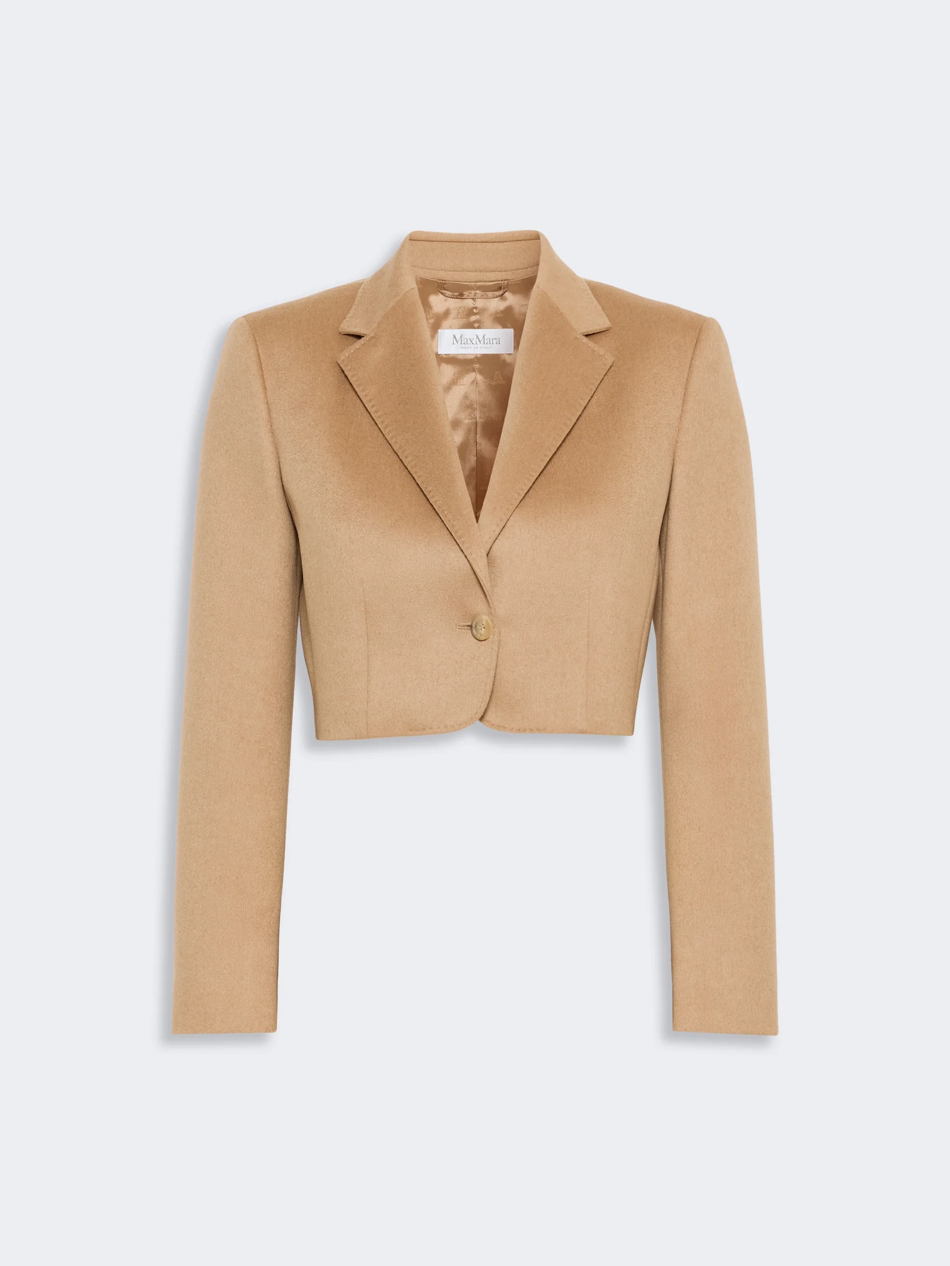 GETTI Cropped light camel jacket - CAMEL - 1