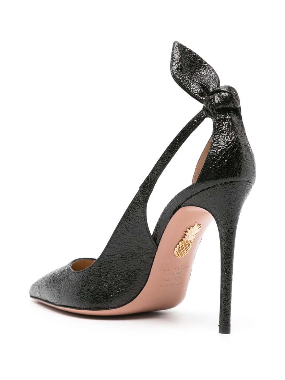 Bow Tie 105mm leather pumps - 3