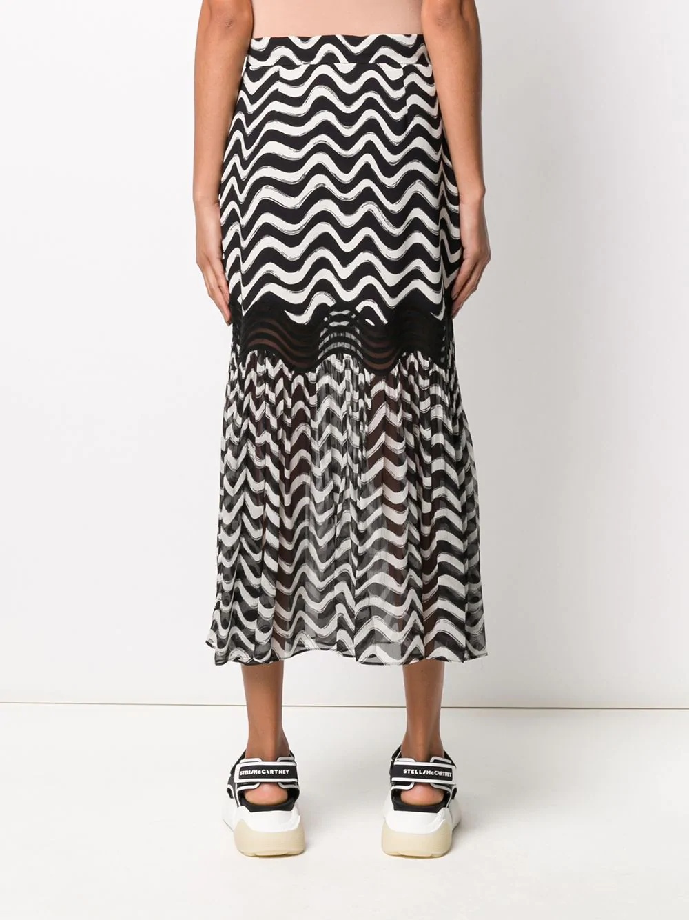 chevron print midi skirt - 4