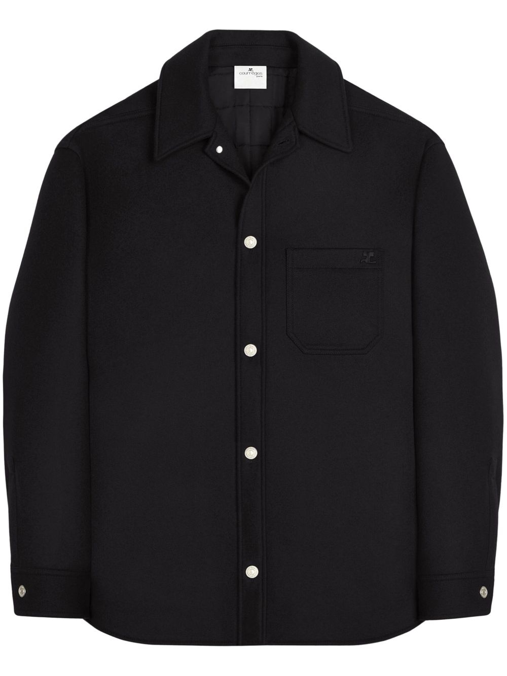 wool blend overshirt - 1