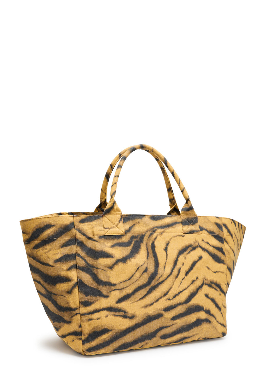 Ganni Zebra Print Xxl Shopper Canvas Tote bag - 2