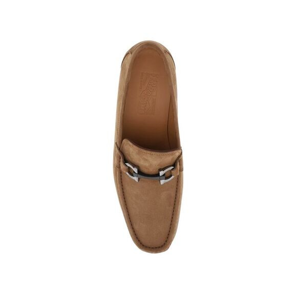 Ferragamo Men Nabuk Gancini Loafers - 2