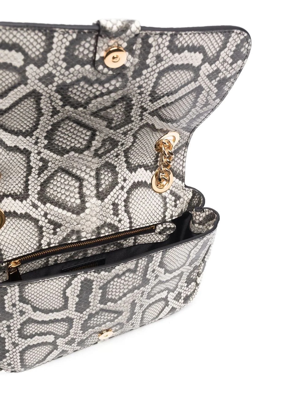 snakeskin-effect leather shoulder bag - 6