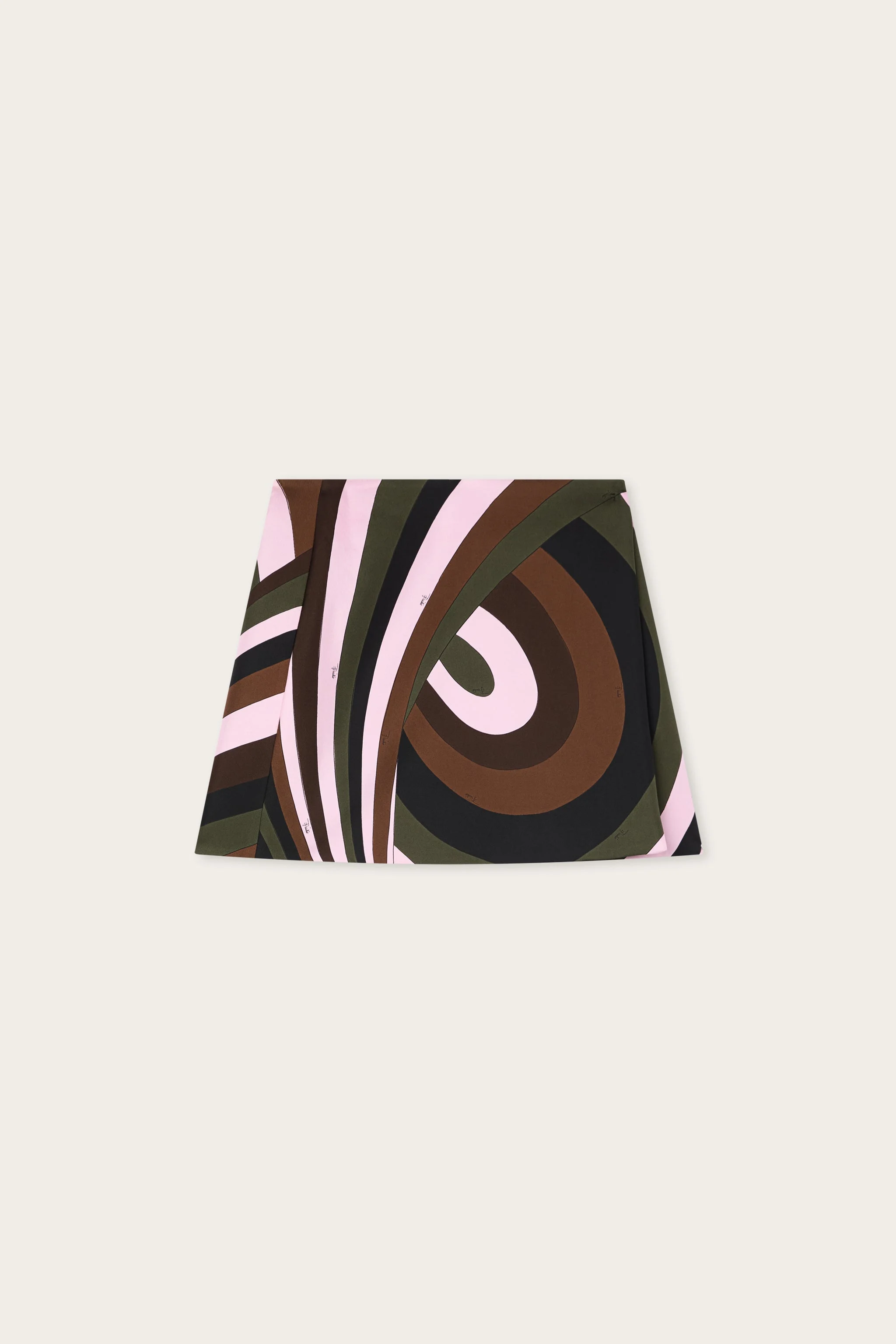 IRIDE PRINT SILK SKIRT - 1