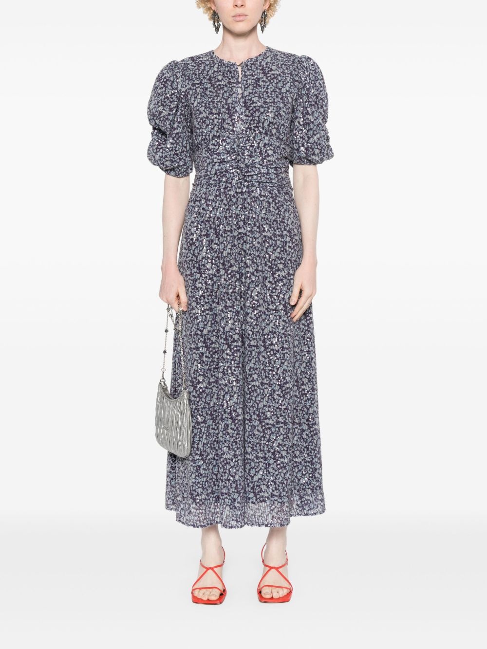 sequinned printed maxi dress - 2