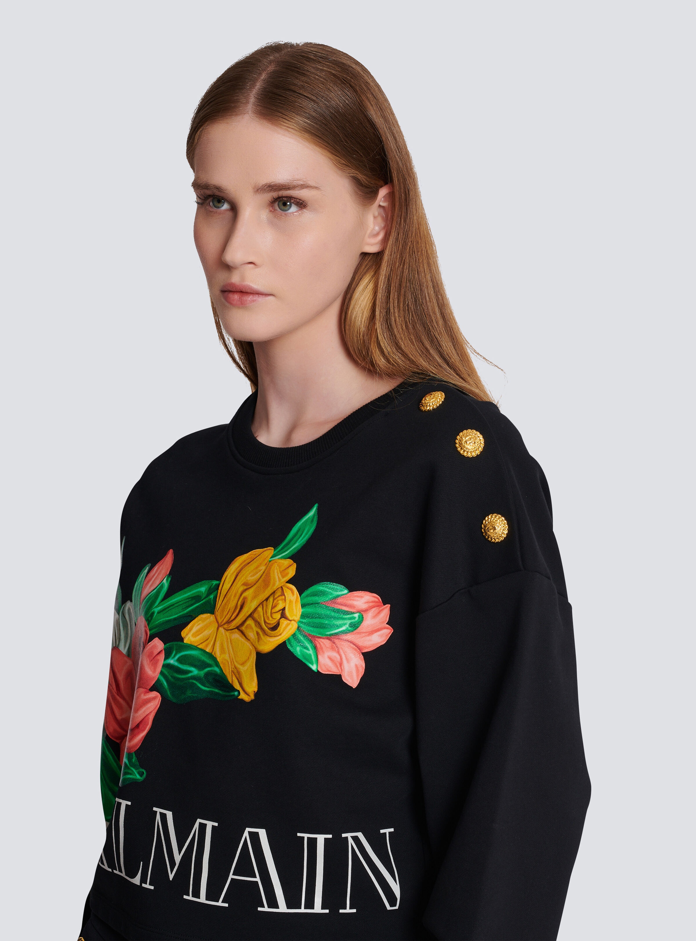 Vintage Balmain sweatshirt with Roses print - 7