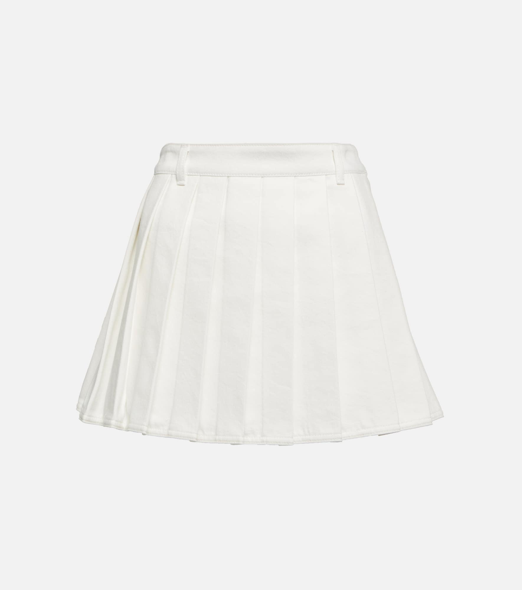 Low-rise cotton denim miniskirt - 1